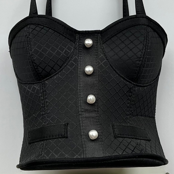 Black Bustier Corset Bag - Picture 1 of 5